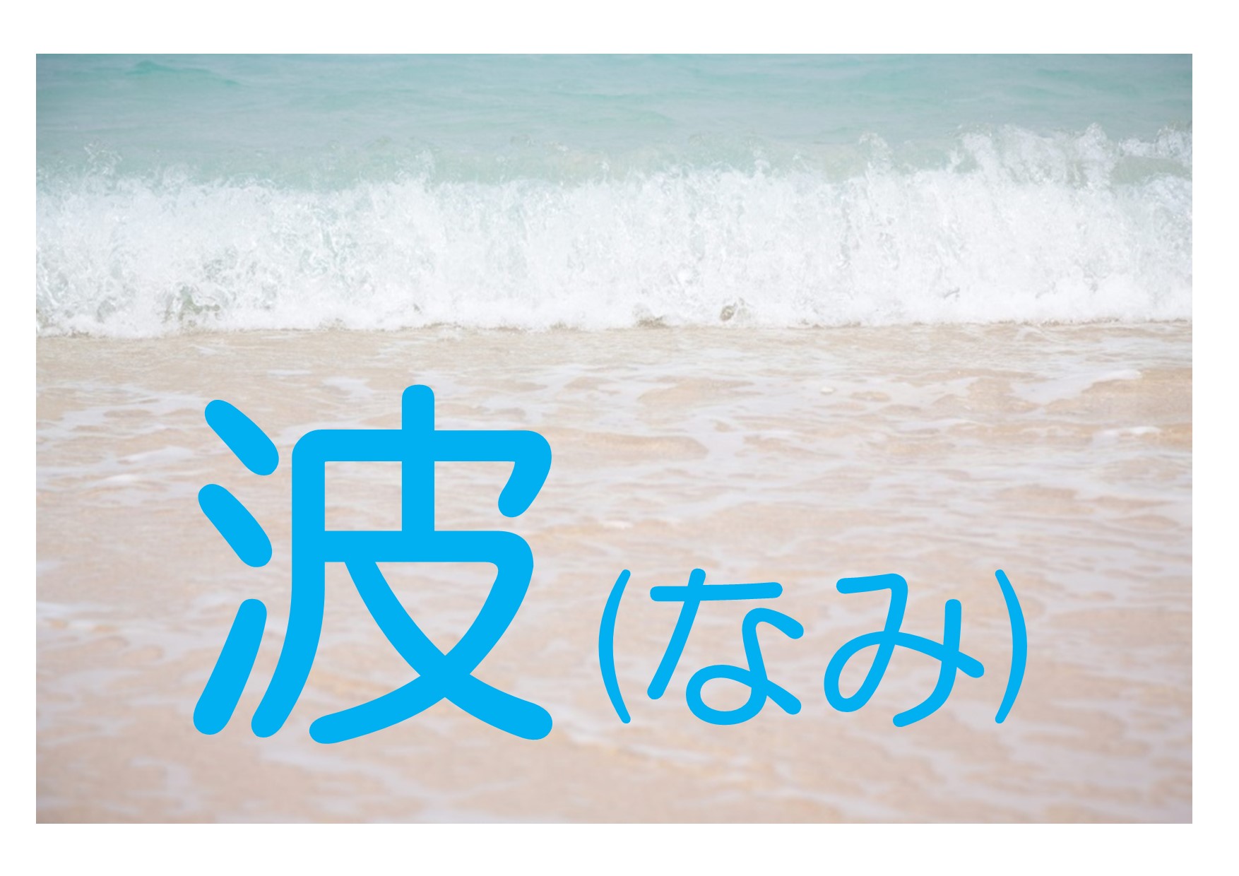 与野南図書館　２０２０年１月　一般展示ポスター　波